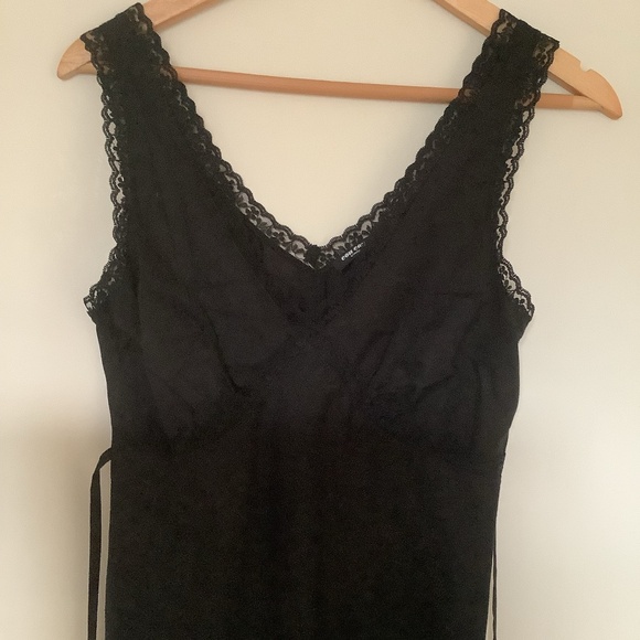 Cou Cou Intimates The Iris Slip Dress Black Cotton - Picture 4 of 5